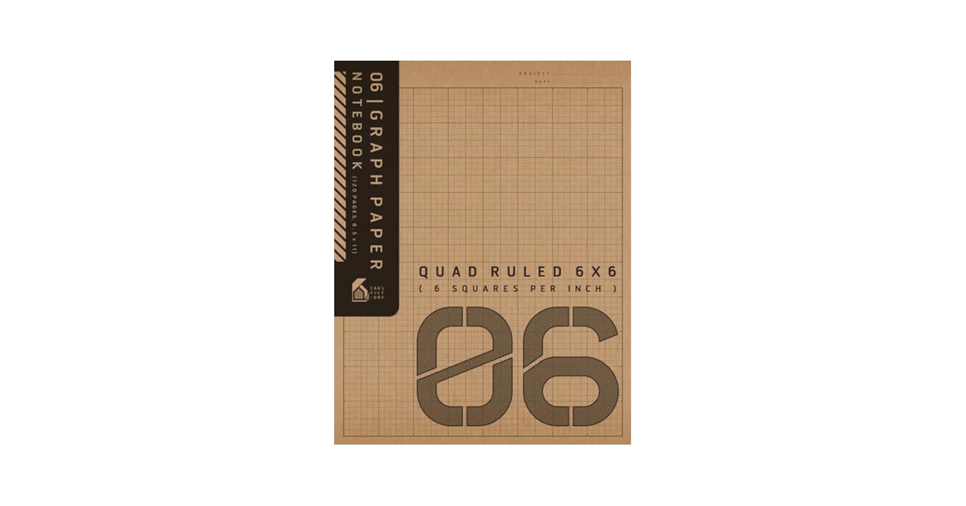06 Graph Paper Notebook Quad Ruled 6x6 6 Squares Per Inch Minimalist Graph Paper For Students And Designer 8 5 X 11 120 Pages Craft Cover Edition Yak s Factory Amazon Books