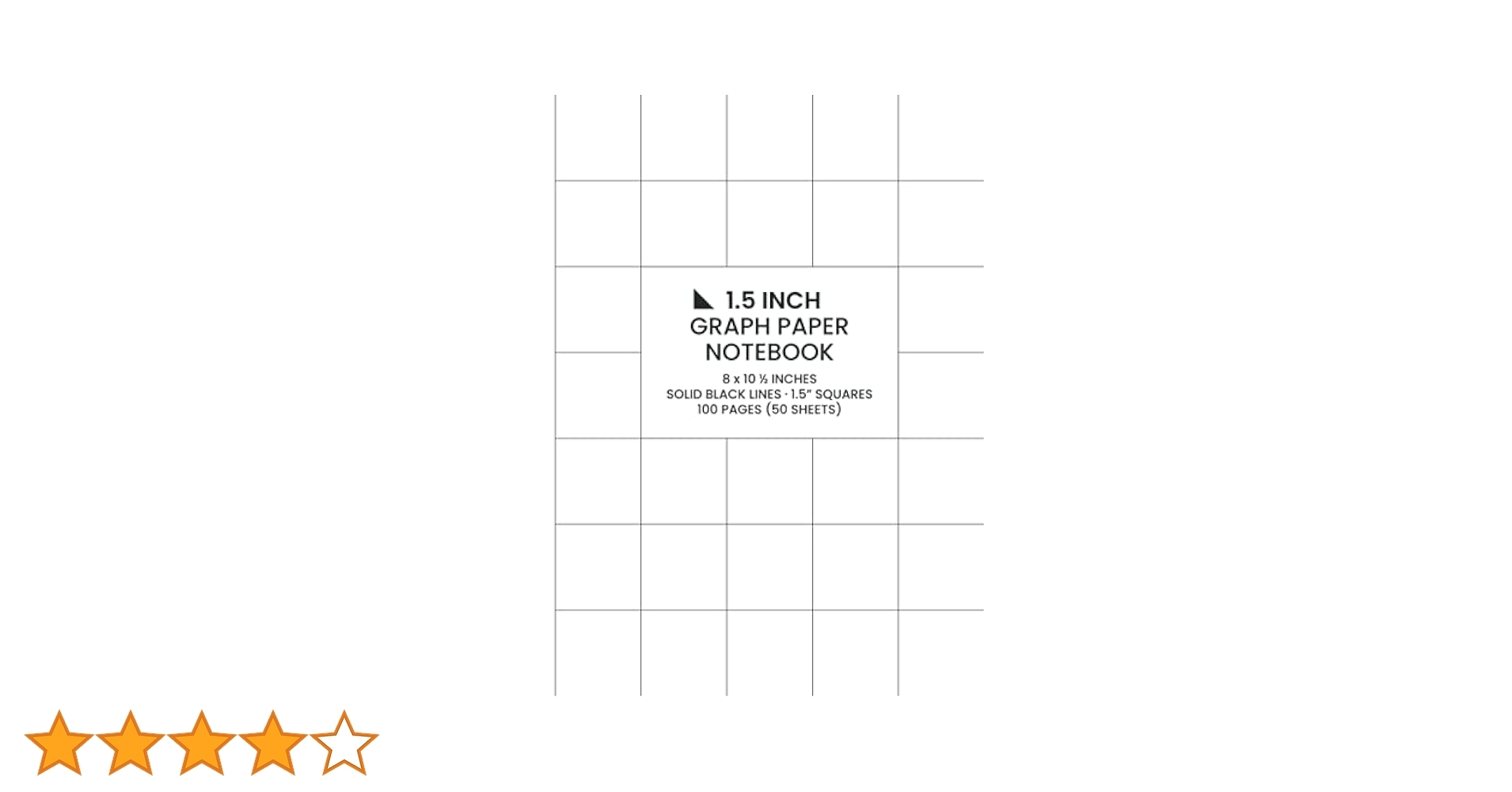 1 5 Inch Graph Paper Notebook Solid Black Lines Large 1 5 Inch Squares 100 Pages 50 Sheets Overview Desk 9798539679279 Amazon Books