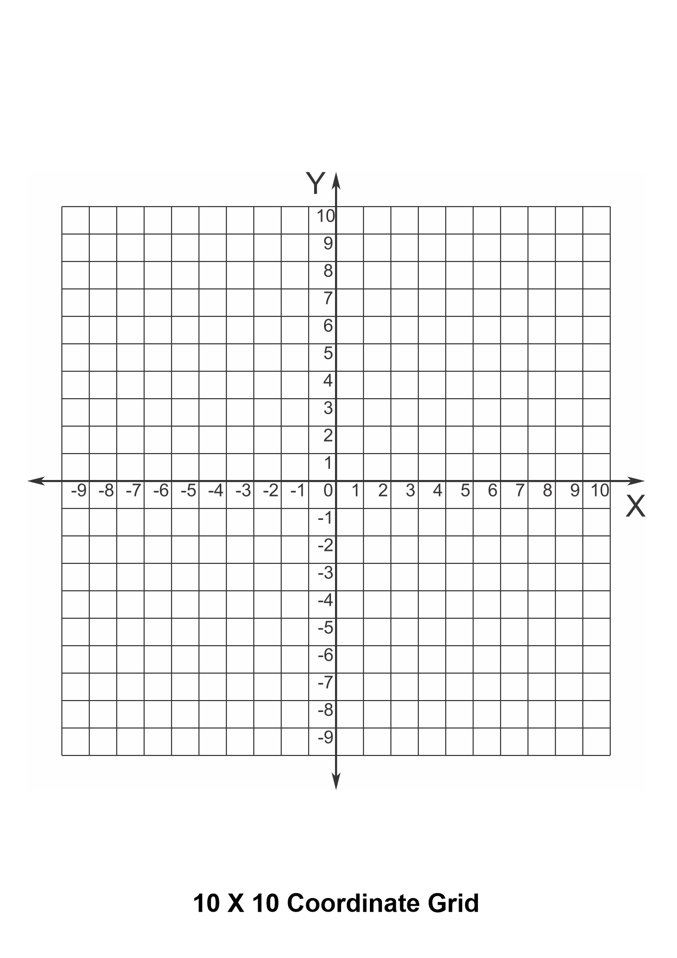 Printable Cartesian Graph Paper 40 X 40