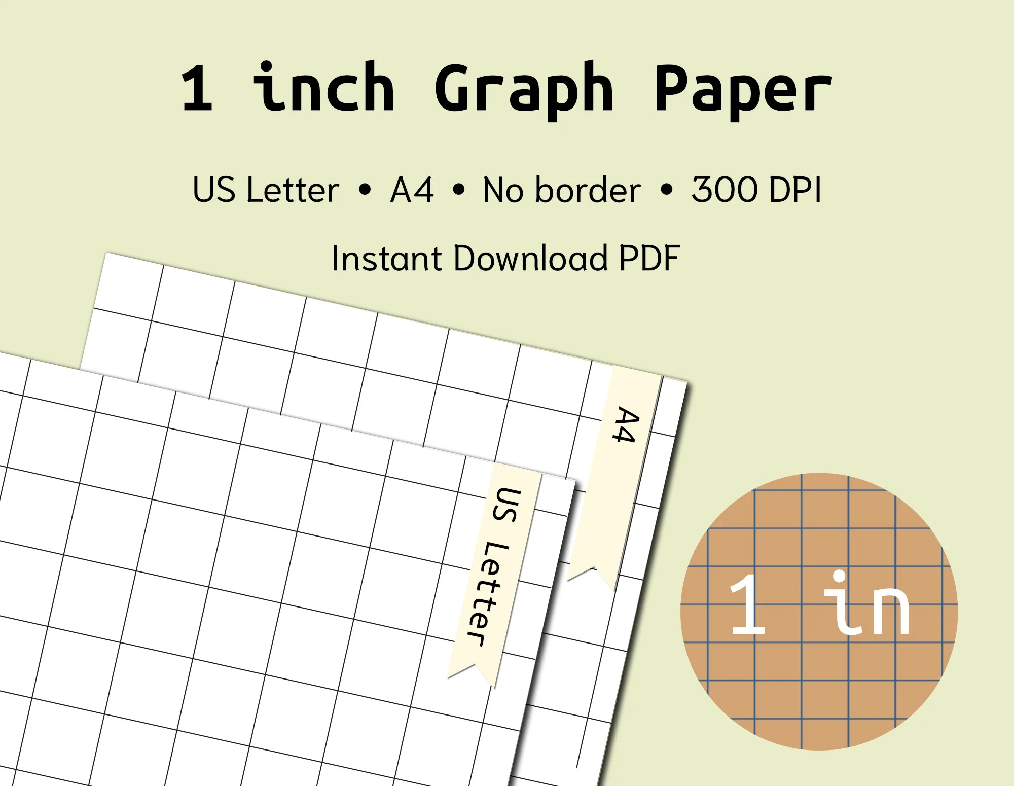 1 Inch Graph Paper Printable