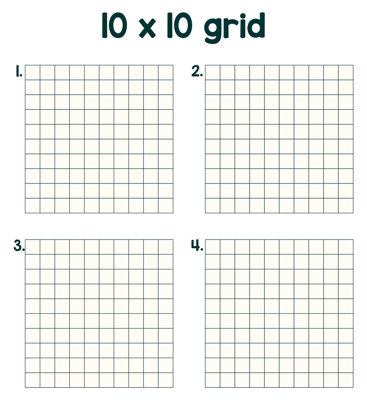 10x10 Graph Paper Template