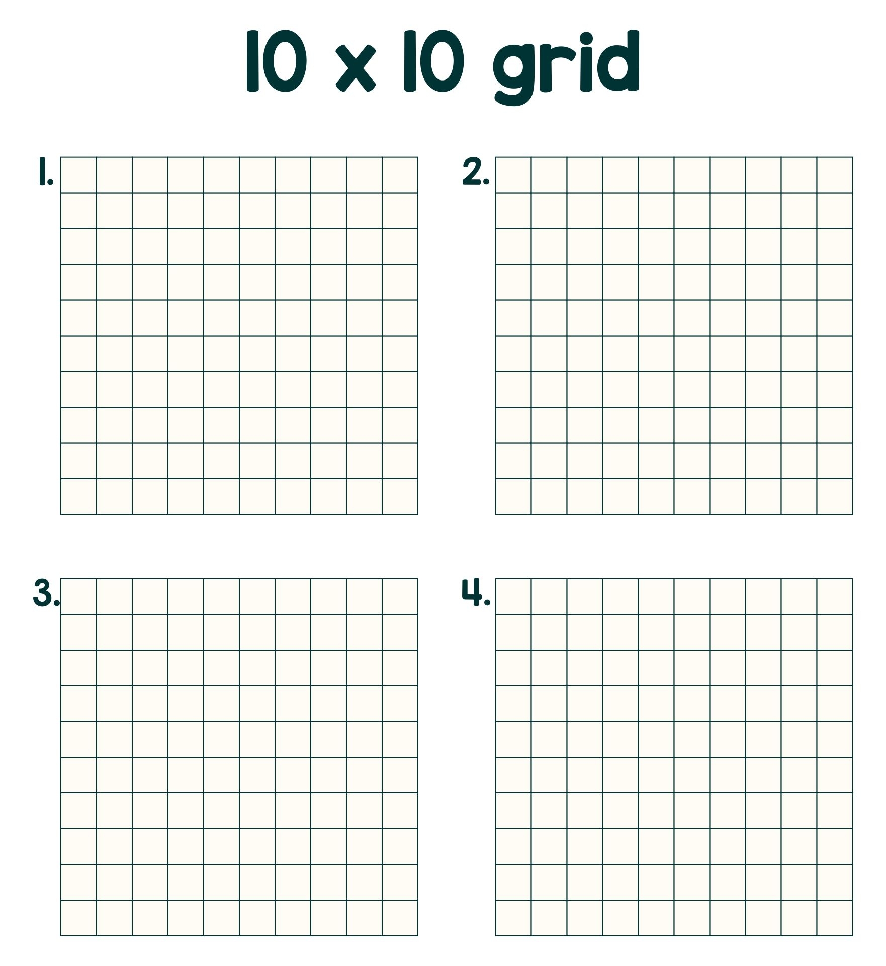 10 By 10 Graph Grid