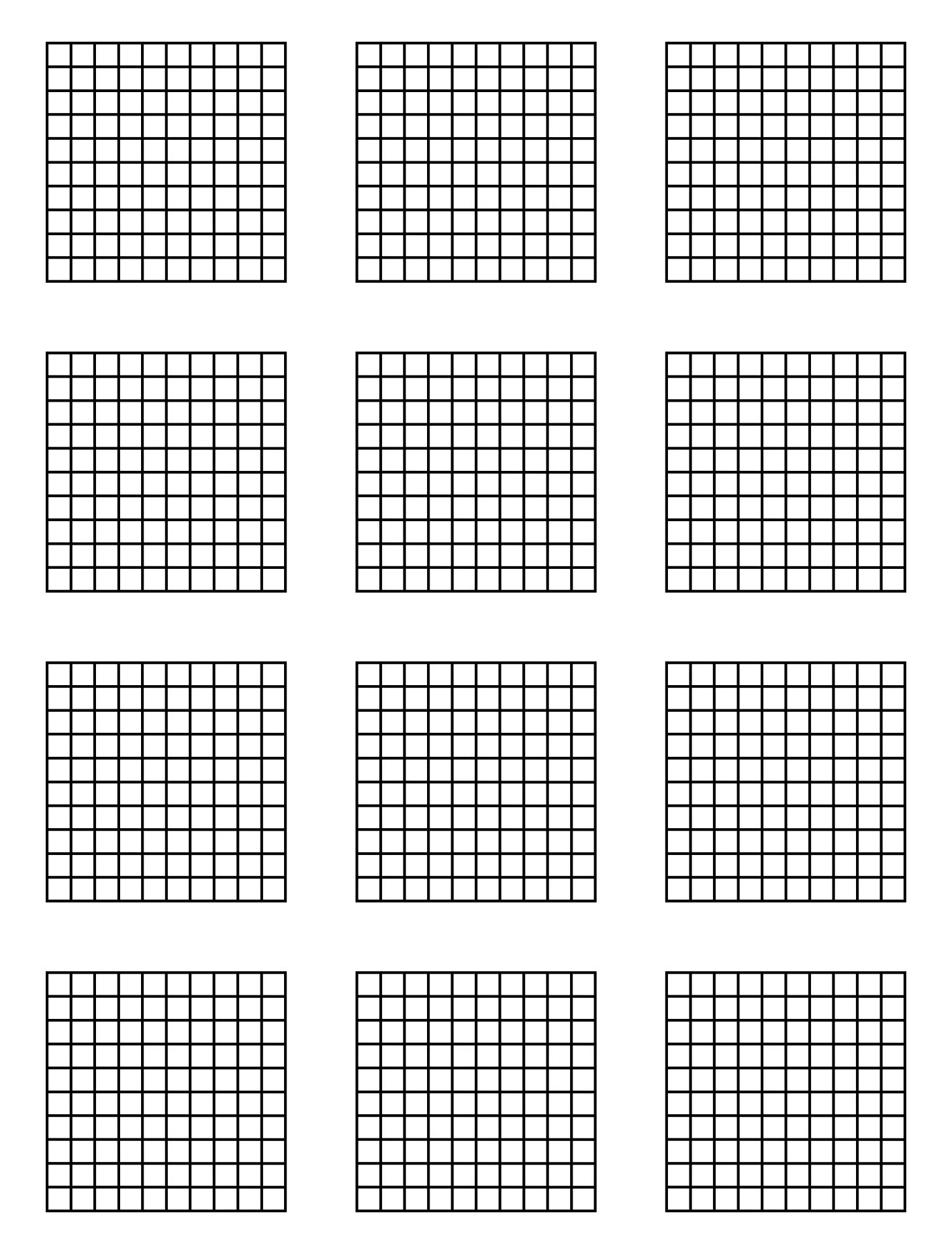Graph Paper Printable Labeled 10x10