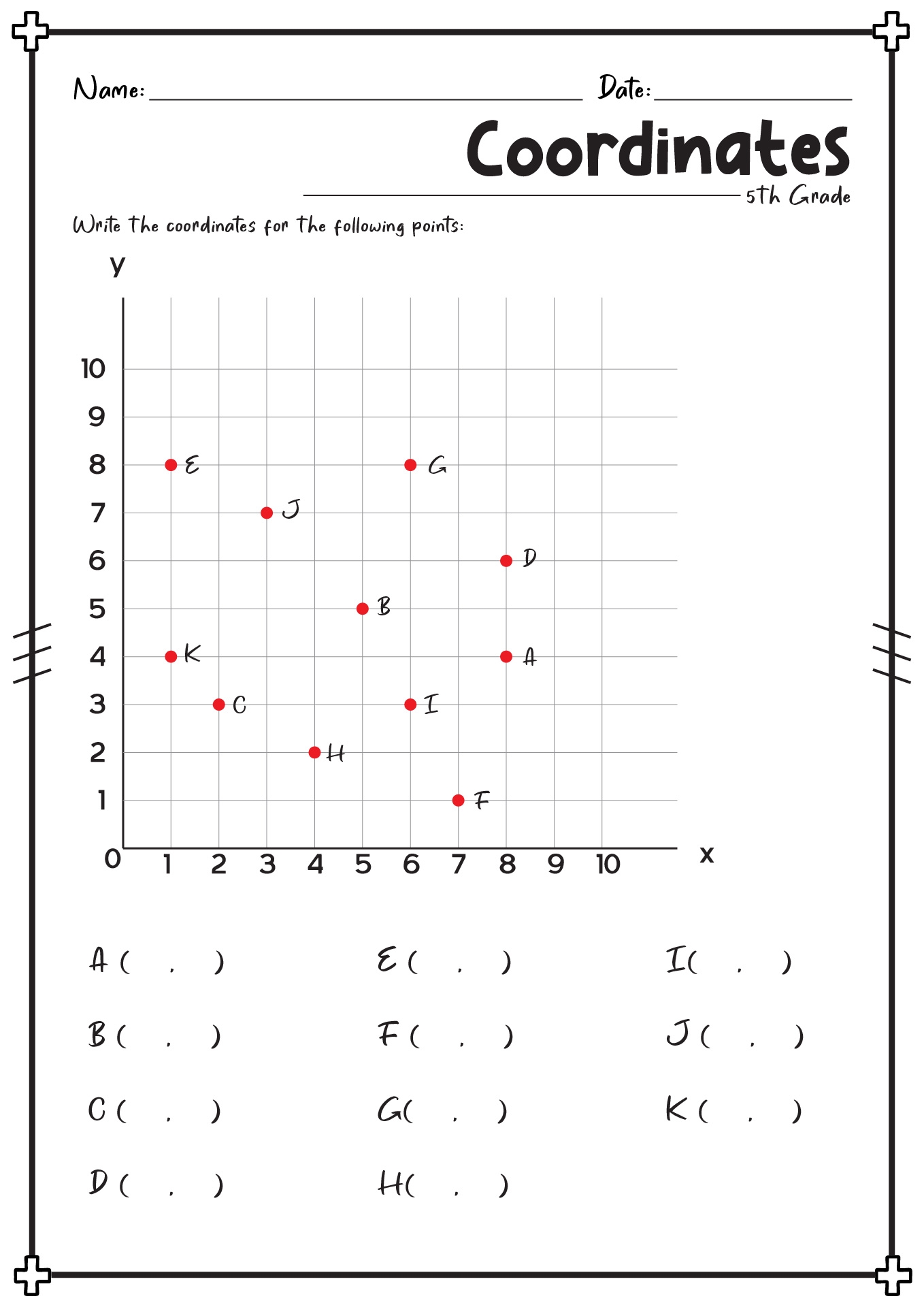 5th Grade Graphing Worksheets