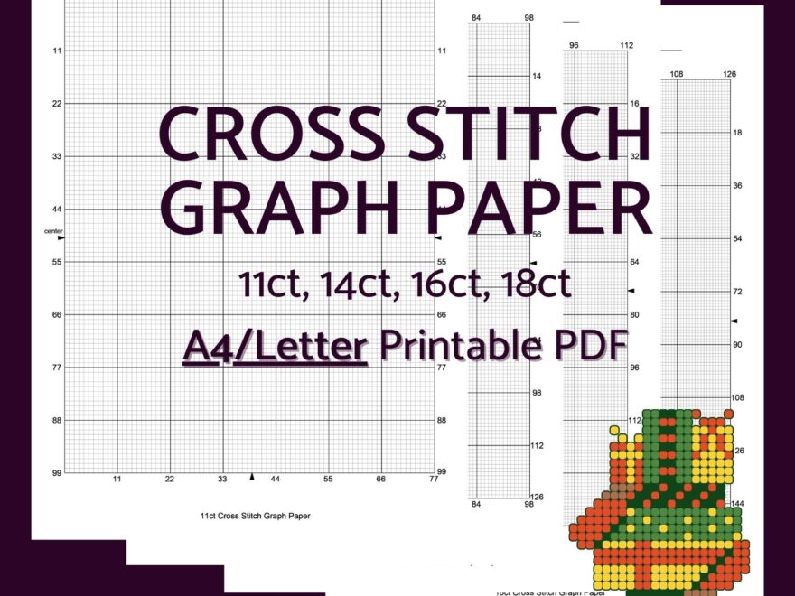 14 count Graph Paper For Cross stitch With Inch Grid Printable Worksheets Library
