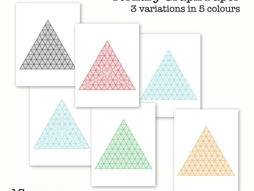 15 Ternery Graph Papers Triangular Graph Paper Digital Graph Paper PDF Printable Instant Download Etsy