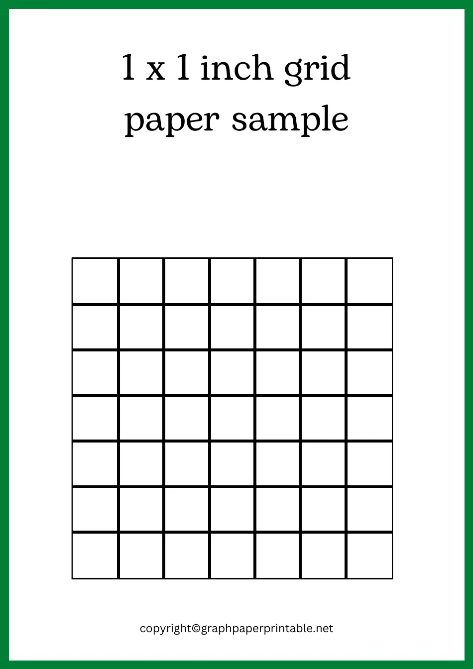 1 Inch Graph Paper Print Out