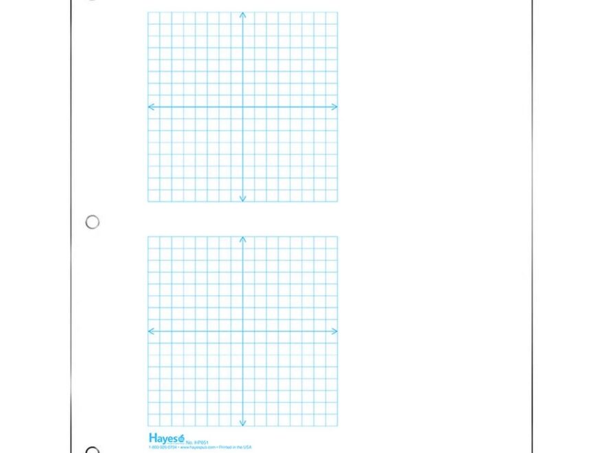 2 Grid Coordinate Plane Graph Paper 1 4 Squares And Accentuated Axes With Arrows Right Half Blank Double Sided Blue Lined 500 Sheet Ream Three Hole Punched Walmart