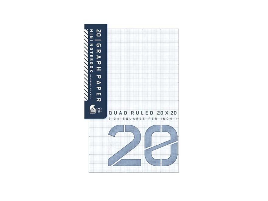 20 Graph Paper Mini Notebook Quad Ruled 20x20 20 Squares Per Inch Minimal Graph Paper For Student And Designer Mini Size Notebook 5 5 X 8 5 120 Pages White Blue Cover Edition Yak s Factory Amazon Books