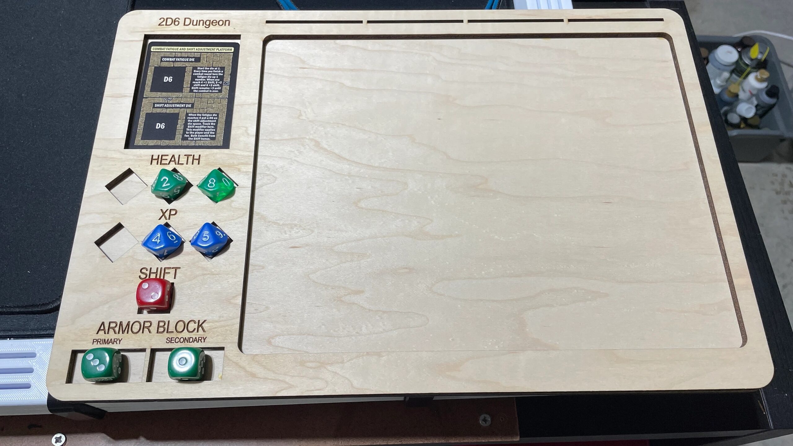 2D6 Dungeon Simple Player Game Board Etsy