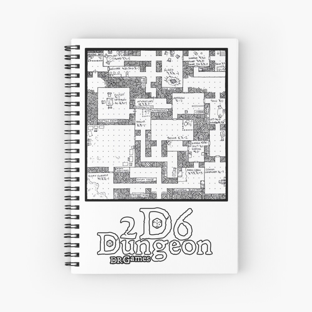 2D6 Dungeon The Game Journal For Sale By DRGames Redbubble