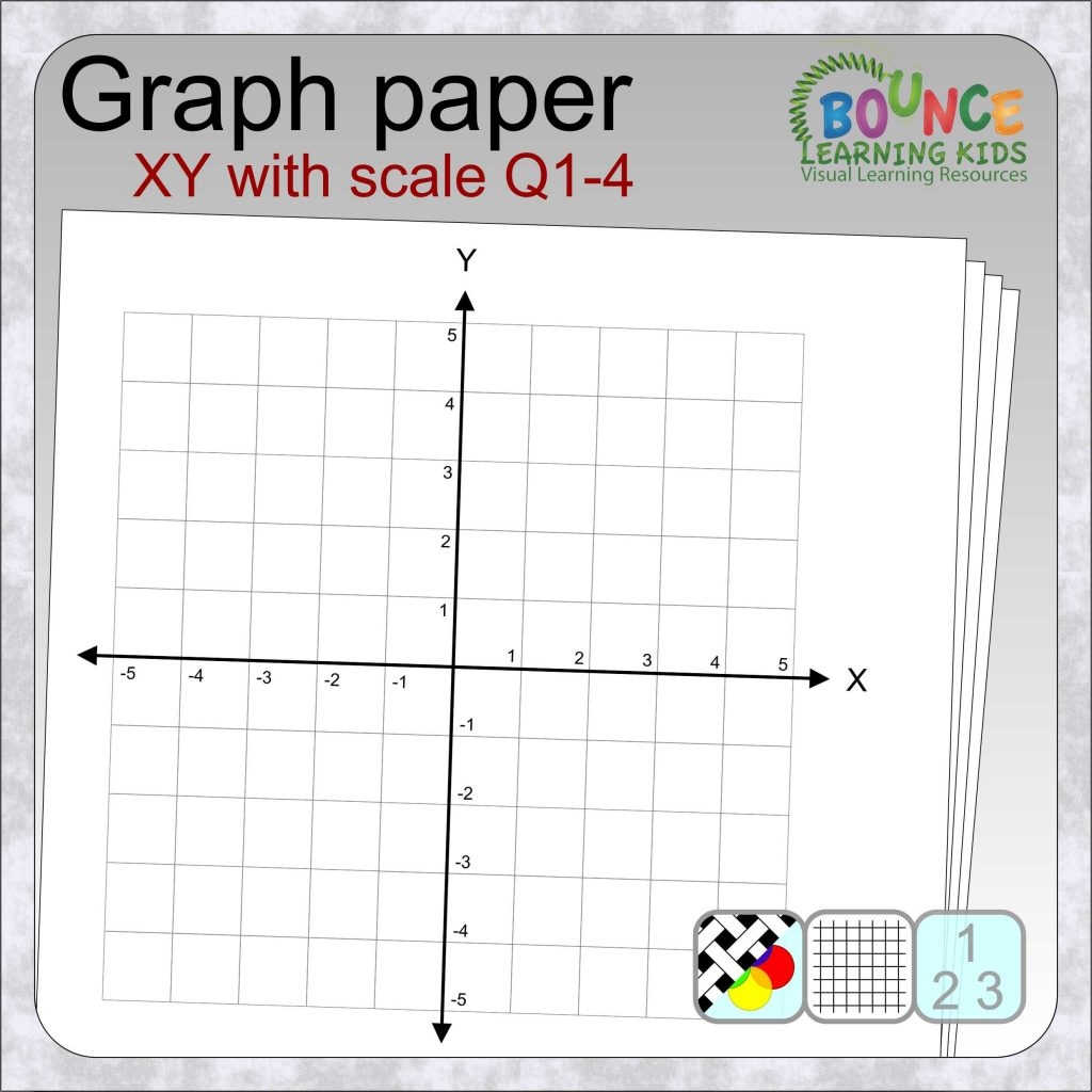 Graph Paper- Lined 4 Quaderants