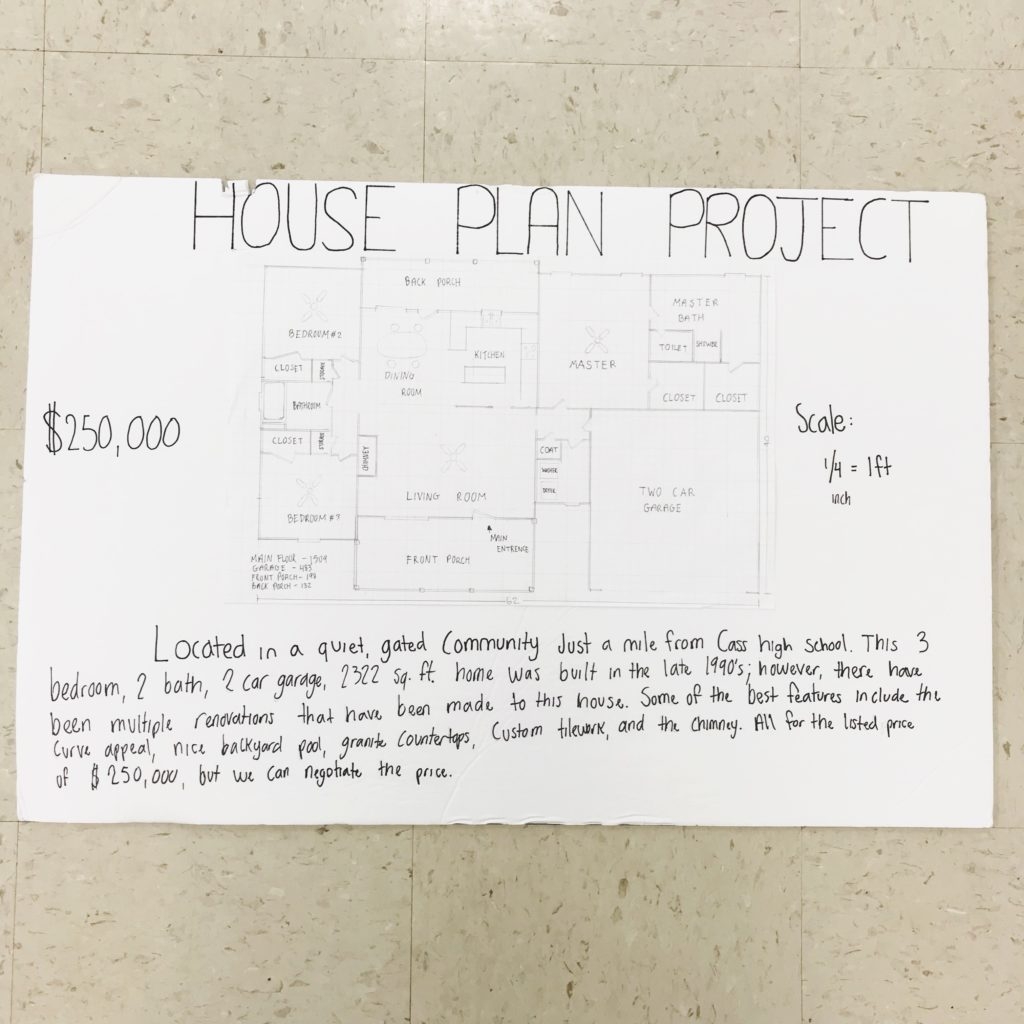 Geometry Dorm Room Project On Graph Paper