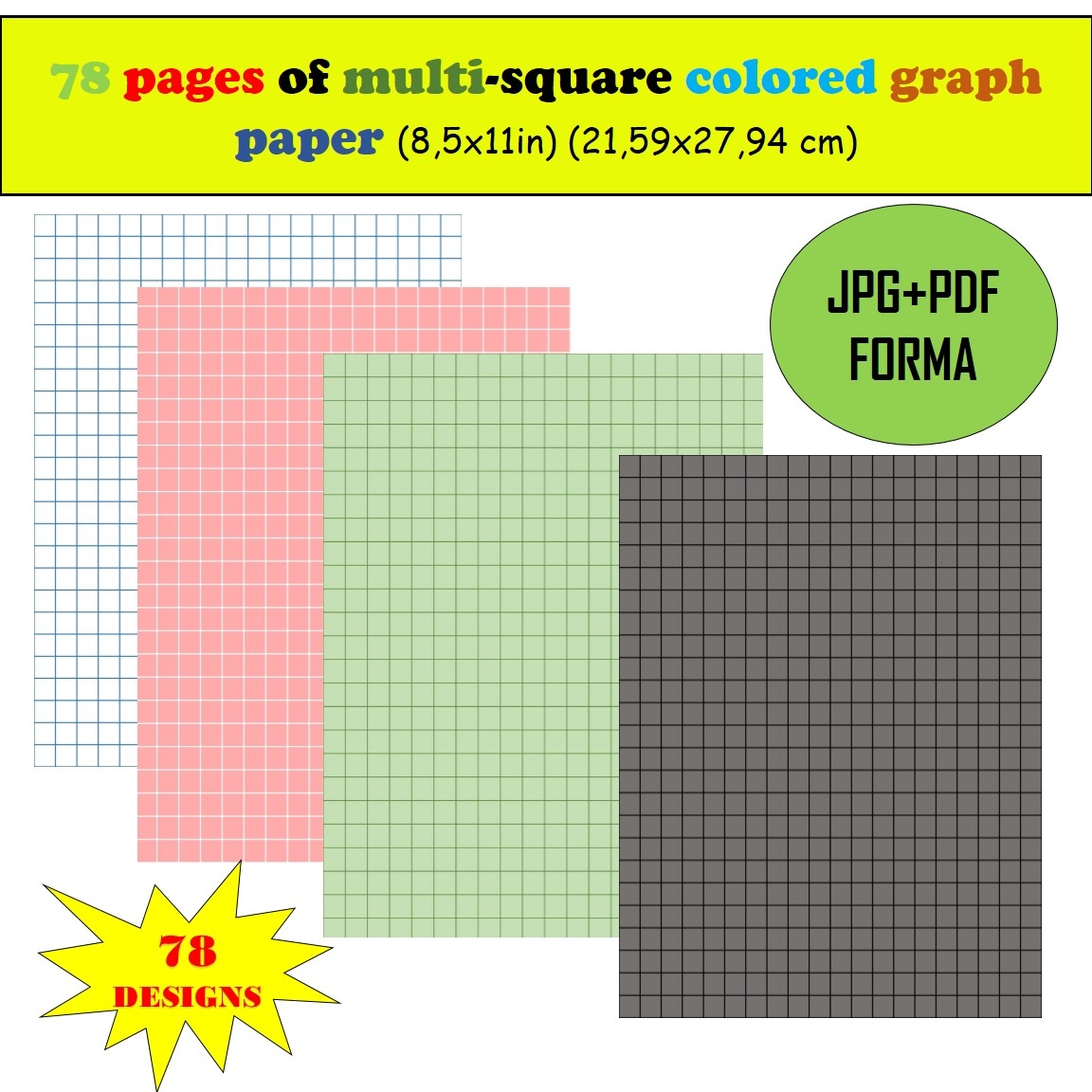 Graphing Paper Printable Green