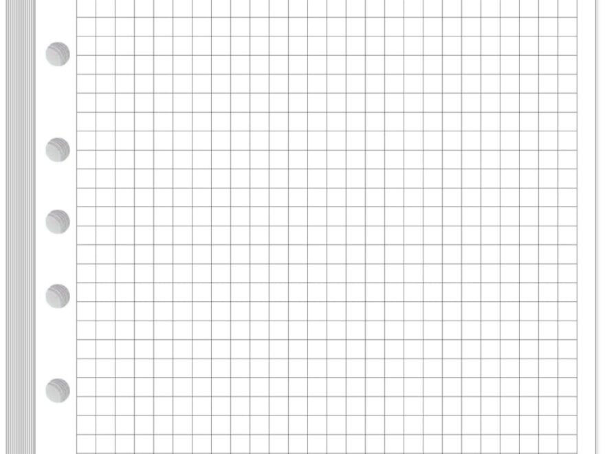 A5 Grid Refill Paper 7 Hole Graph Paper 100Sheets 200Pages Loose Leaf Grid EBay