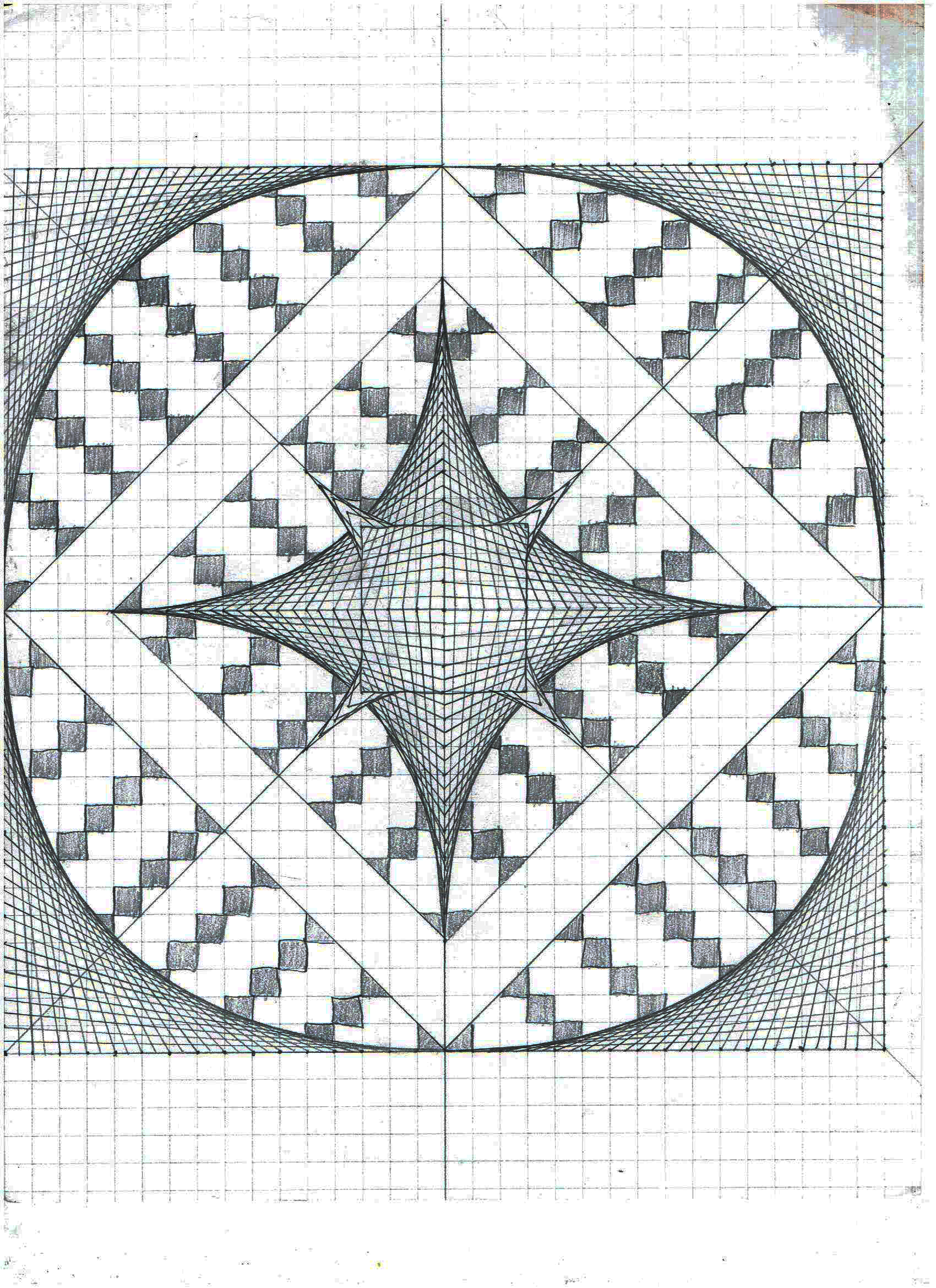 100 Square Graph Paper Art