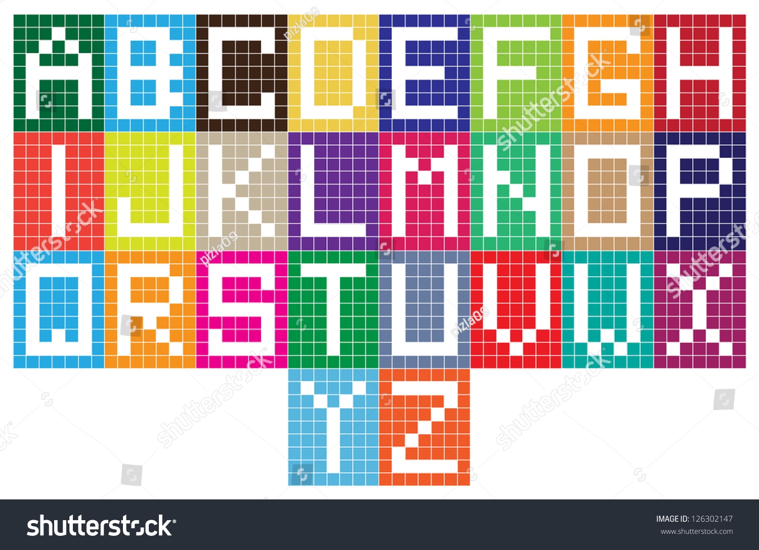 Abstract Vector Alphabet Letters Design On Stock Vector Royalty Free 126302147 Shutterstock