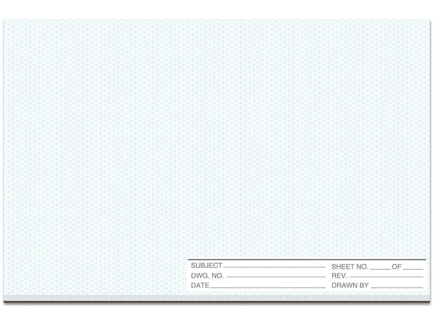 Amazon 1 Pack 50 Sheets 11 X 17 Isometric Graph Paper Pad Landscape For 3D Designs Architecture Landscaping Engineering Drafting Landscape Office Products