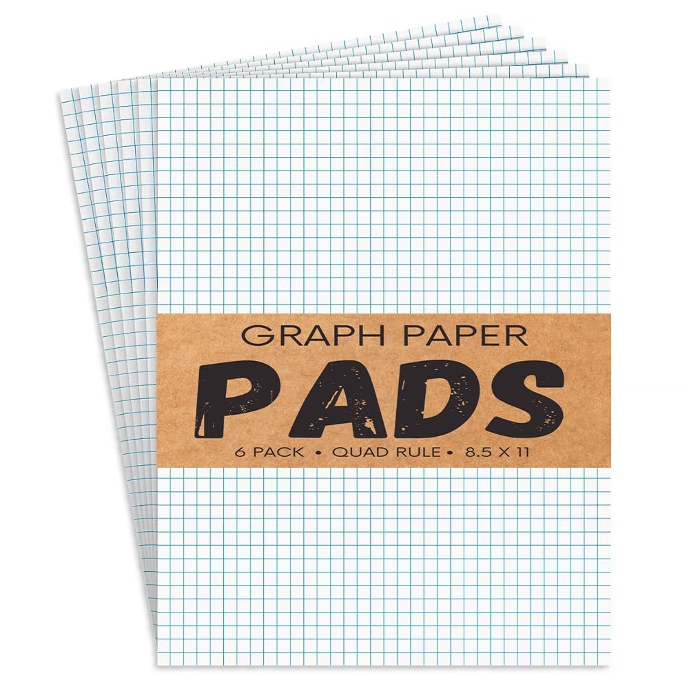Amazon 1InTheOffice Graph Paper Pad Graphing Paper Graph Paper Loose Leaf Graph Paper Pads 8 5 X 11 Quad Ruled 50 Sheets Pad 6 Pack Office Products Amazon 1InTheOffice Graph Paper Pad Graphing Paper Graph Paper Loose Leaf Graph Paper Pads 8 5 X 11 Quad Ruled 50 Sheets Pad 6 Pack Office Products