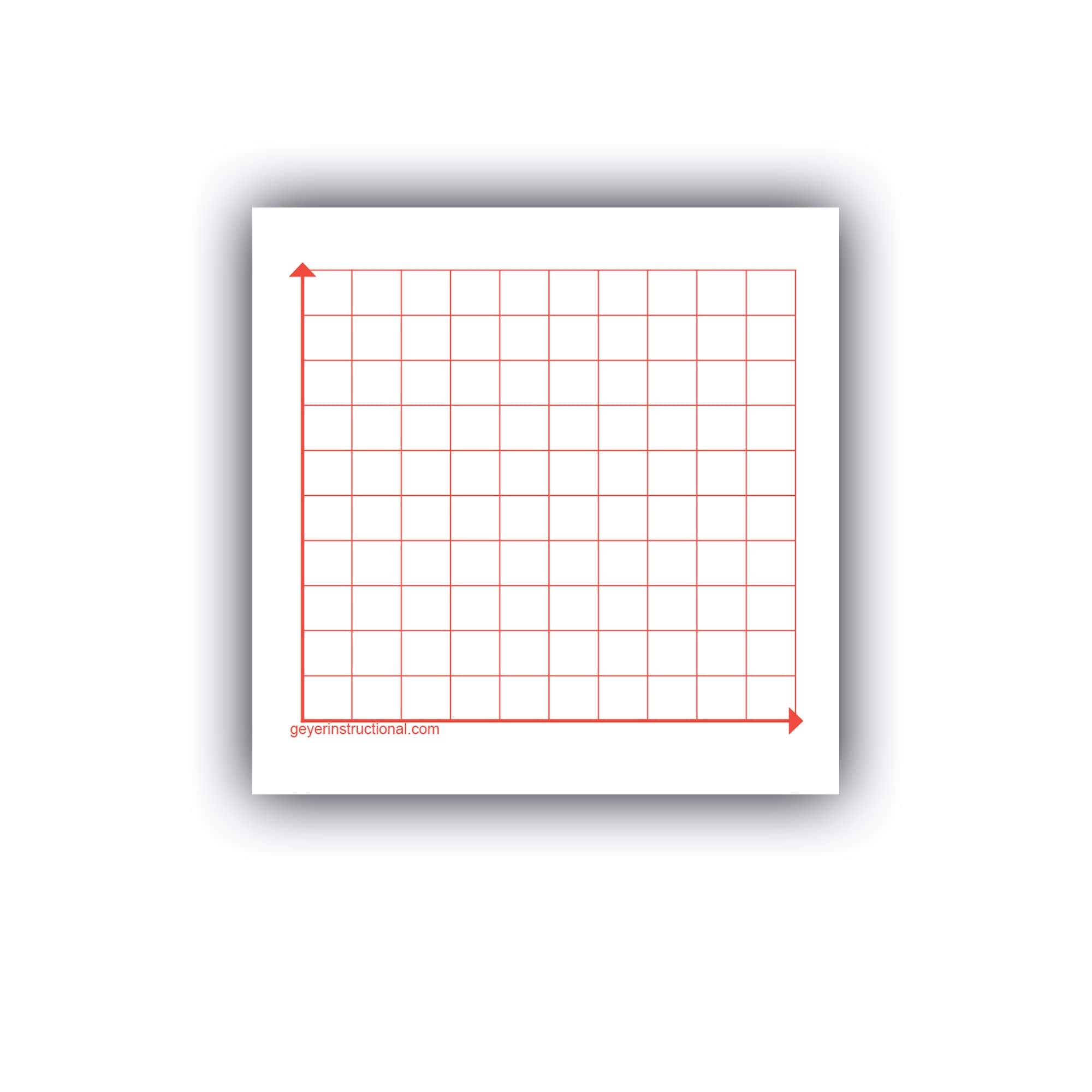 Blank 10 X 10 Graph