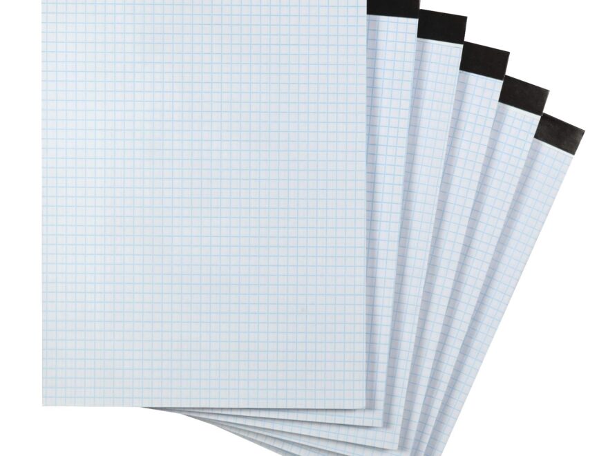 Amazon Amazon Basics Quad Ruled Graph Paper Pad 600 Sheets 6 Pack Of 100 Sheets White Letter Size 8 5 X 11 inch Office Products