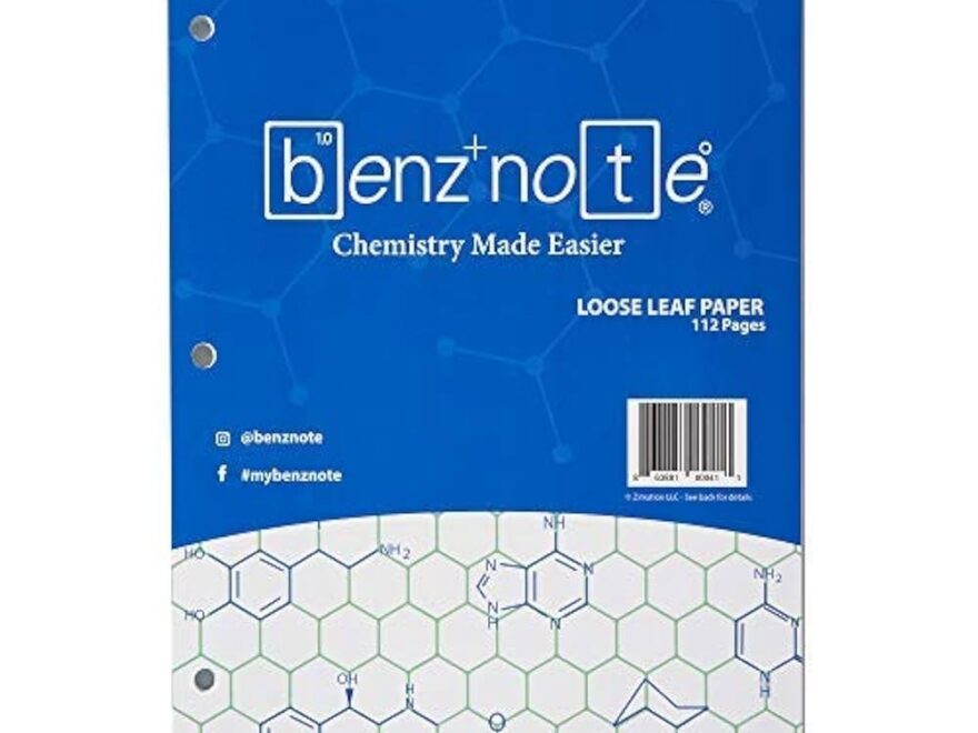 Amazon BENZNOTE Loose Leaf Filler Paper For Organic And Biochemistry 8 1 2 X 11 Hexagonal Graph Rule Green Lined 3 Hole Punched 112 Pages Office Products