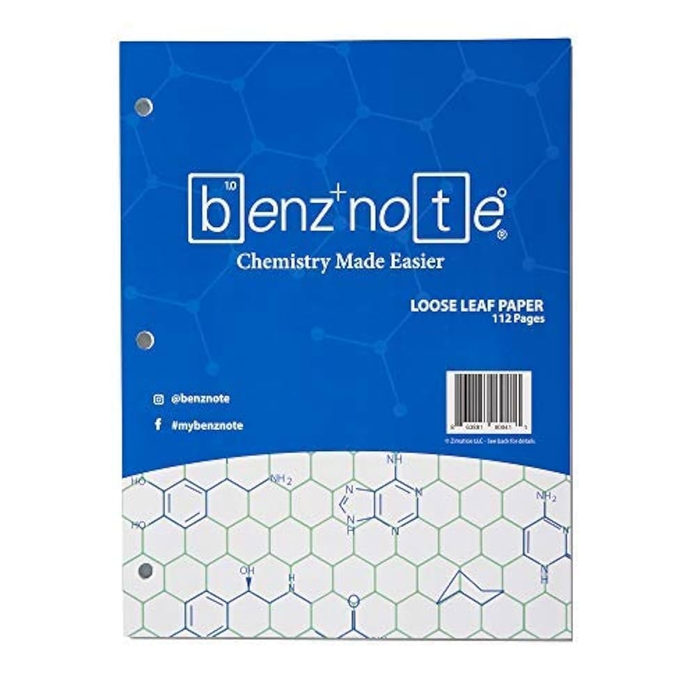 Amazon BENZNOTE Loose Leaf Filler Paper For Organic And Biochemistry 8 1 2 X 11 Hexagonal Graph Rule Green Lined 3 Hole Punched 112 Pages Office Products Amazon BENZNOTE Loose Leaf Filler Paper For Organic And Biochemistry 8 1 2 X 11 Hexagonal Graph Rule Green Lined 3 Hole Punched 112 Pages Office Products
