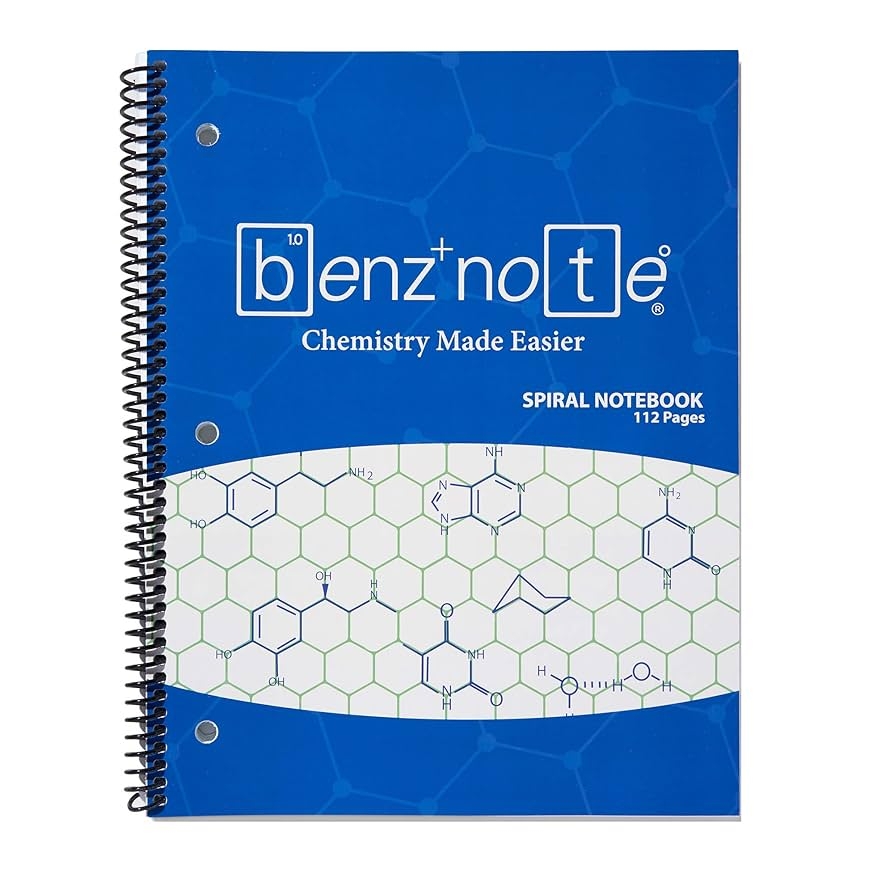 Amazon BENZNOTE Spiral Notebook For Organic And Biochemistry 8 1 2 X 11 Hexagonal Graph Rule Green Lined 3 Hole Punched Perforated Edges 112 Pages Office Products Amazon BENZNOTE Spiral Notebook For Organic And Biochemistry 8 1 2 X 11 Hexagonal Graph Rule Green Lined 3 Hole Punched Perforated Edges 112 Pages Office Products