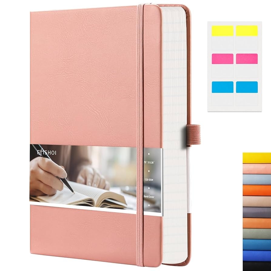 Amazon EMSHOI Graph Paper Notebook 256 Pages A5 Graph Notebook Journal Hard Cover 120gsm Thick Paper Smooth PU Leather Inner Pocket 5 75 8 38 Pink Office Products