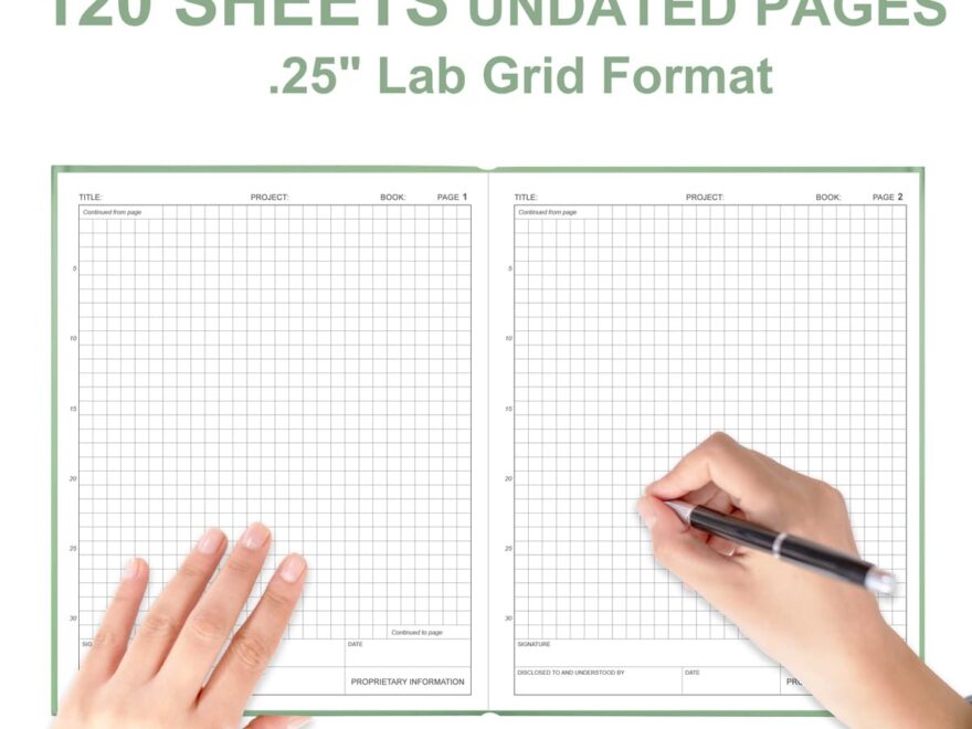 Amazon Engineering Notebook Engineer Graph Paper Notebook 25 Grid Format Lab Notebook Quad Ruled Book With Grid Pages Table Of Contents For Chemistry Physics Biology 8 X 10 Green Office