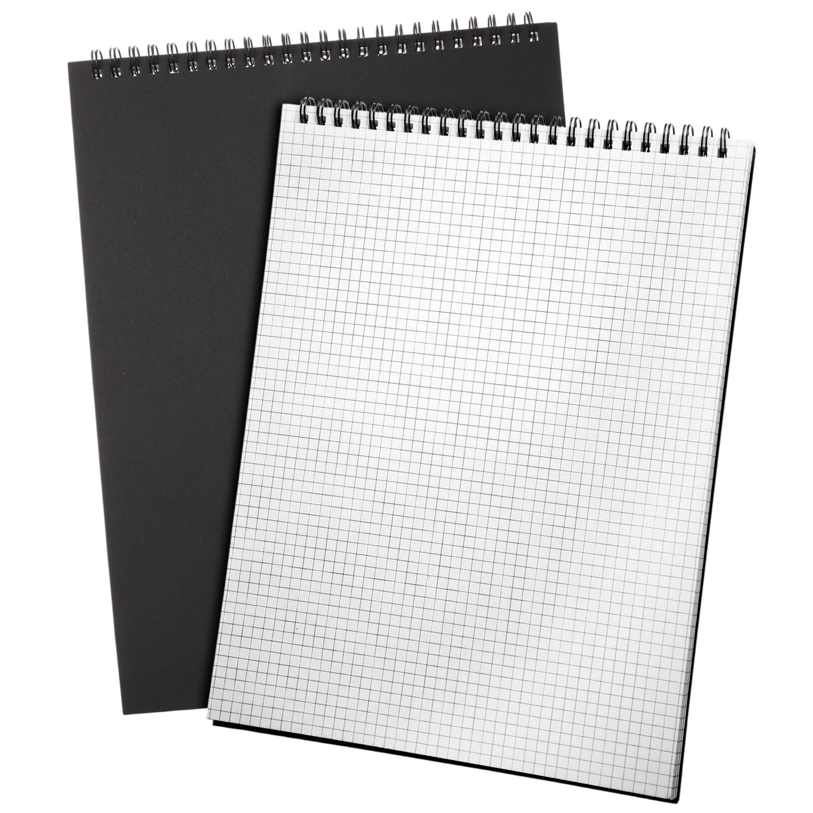 Amazon Engrowtic 2 Pack Top Spiral Graph Paper Notebooks 8 7 X11 4 Inch A4 Grid Paper Notepad 70 Sheet Memo Steno Pad For Engineering Writing Sketching Drawing School Office Supplies Black Office Products