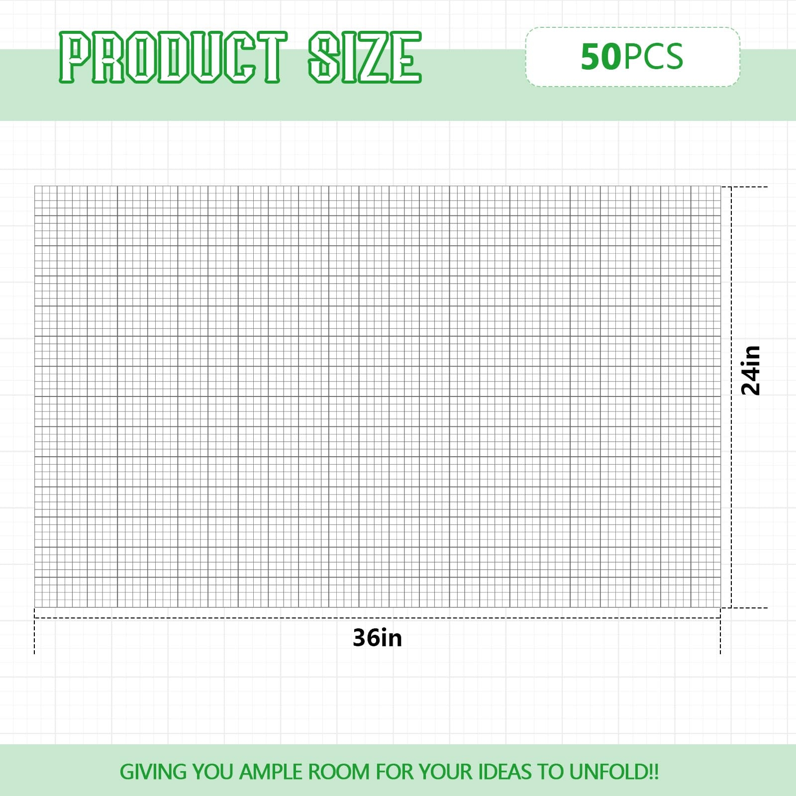 Amazon Feifeiya 50 Sheet Graph Paper Pad 24 X 36 Large Graph 1 And 1 4 Ruled Grid Paper For Engineer Architect Designer Mathematician Draftsmen Sketch House Building Drafting Back To School