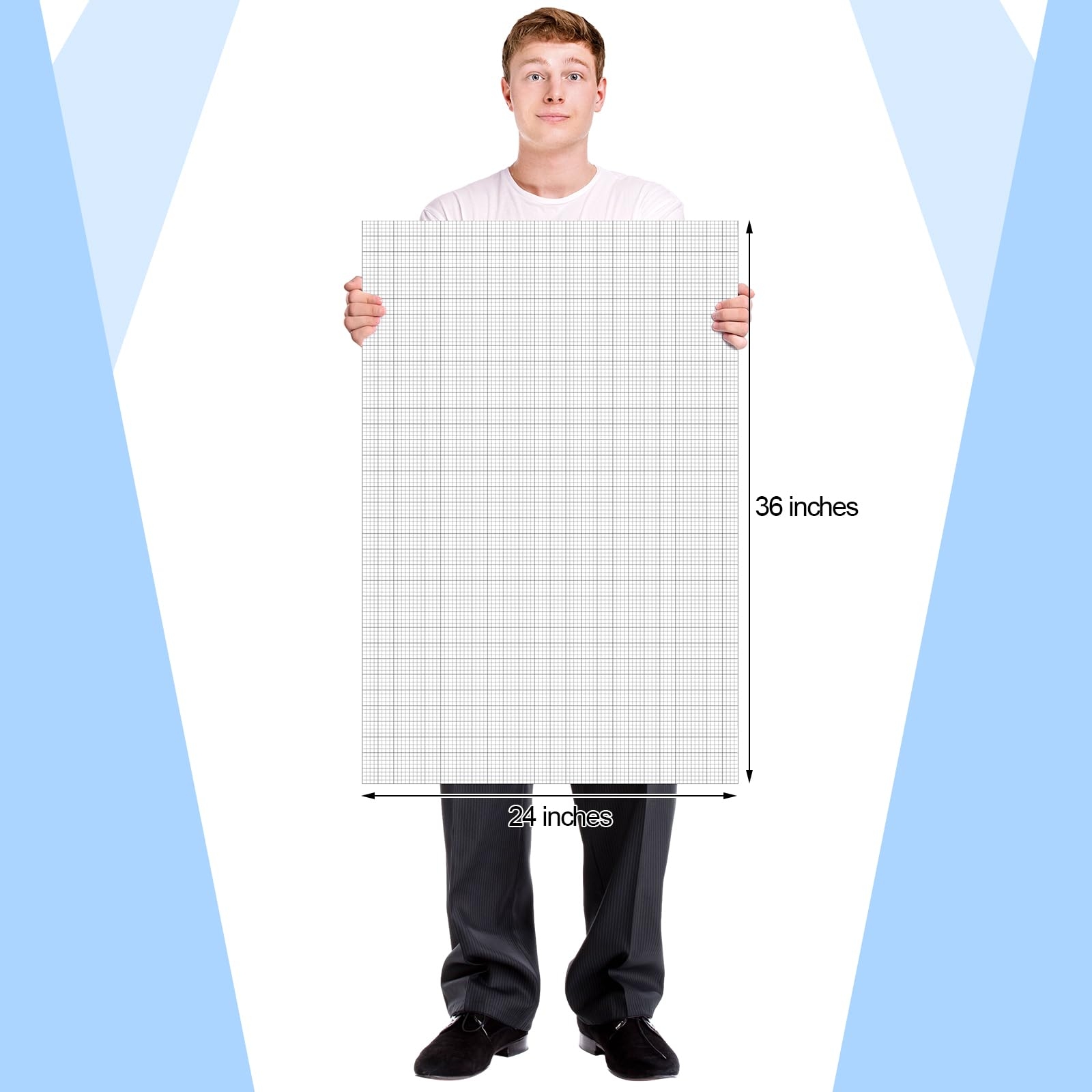 Amazon Fuyoooo 50 Sheet Graph Paper Pad 24 X 36 Large Graph 1 And 1 4 Ruled Grid Paper For Engineer Architect Designer Mathematician Draftsmen Sketch House Commercial Building Plan Drafting White 