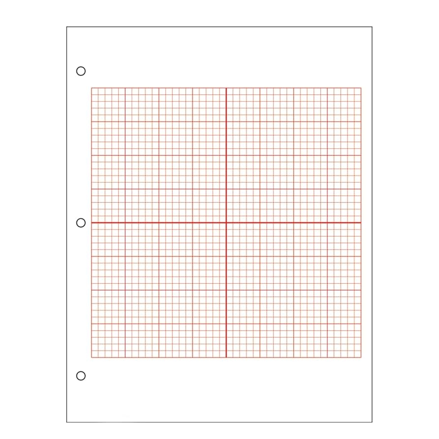 Amazon Geyer Instructional Products Axis Graph Paper 4 Quadrant Grid With 3 16 Squares Accentuated Axes Double Sided Red Lined 500 Sheet Ream Three Hole Punched Office Products