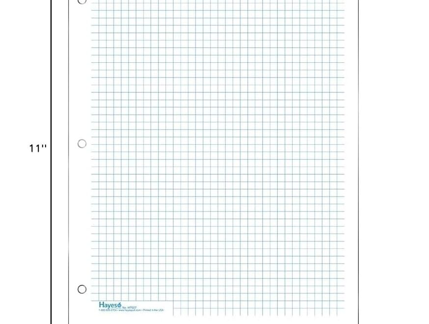 Amazon Geyer Instructional Products Classic Graph Paper Full Page Grid With 1 4 Squares Blue Lined Double Sided 500 Sheet Ream Three Hole Punched Office Products
