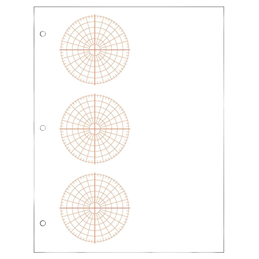 Amazon Geyer Instructional Products Polar Graph Paper With Accentuated XY Axis 3 Polar Graphs With 1 4 Spacing Graduated Every 5 Right Half Blank Double Sided 500 Sheet Ream Three Hole Punched Office Products