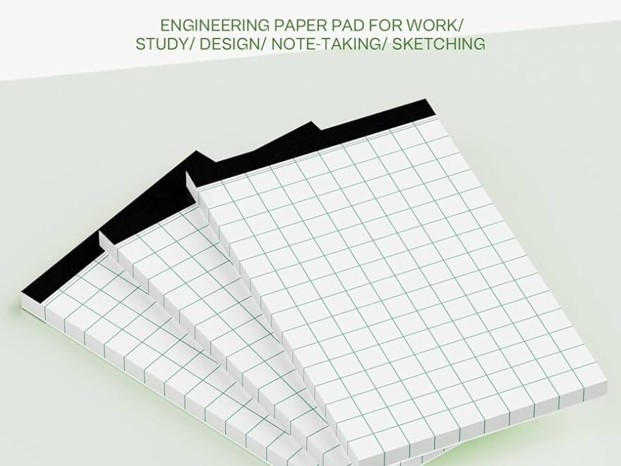 Amazon Graph Paper 5x8 Graph Paper Notebook 3 Pack Graph Paper Pad 2x2 Quad Graph Paper 50 Sheets Engineering Paper Perforations Grid Notebook With Study Backboard For Drawing Designing Math Sketching