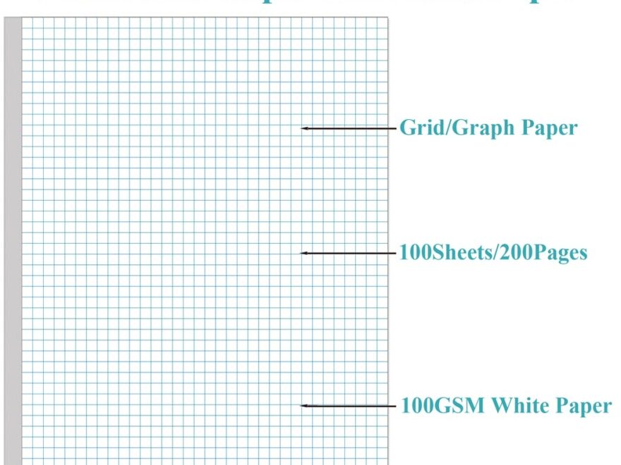 Amazon Graph Paper A4 Grid Paper 4 x4 Blue Quad Rule 100Sheets 200Pages Unpunched Double Sided 100gsm White Paper 8 5 X 11 Office Products