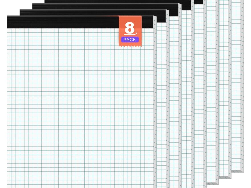 Amazon Graph Paper Grid Paper 8 5 X 11 Graph Paper Pad 4x4 4 Square Per Inch 8 Pack Graphing Paper 30 Sheets Pad Quad Ruled Legal Pad Grid Paper Note Pads