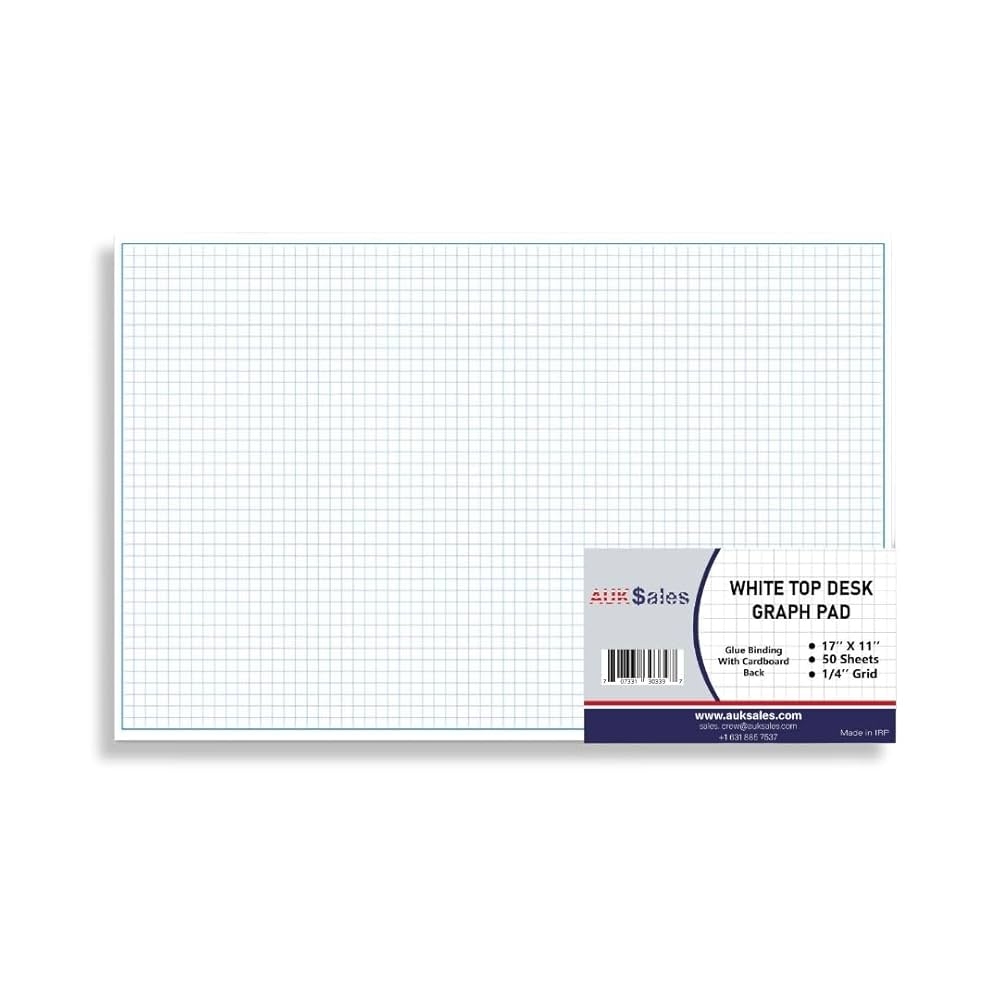 Amazon Large Graph Paper Pad 11x17 Grid Paper 50 Sheets 4 Squares Per Inch 1 Pack Drafting Paper For Engineers Architects Graphing Pad For Math Sketching Isometric Design 