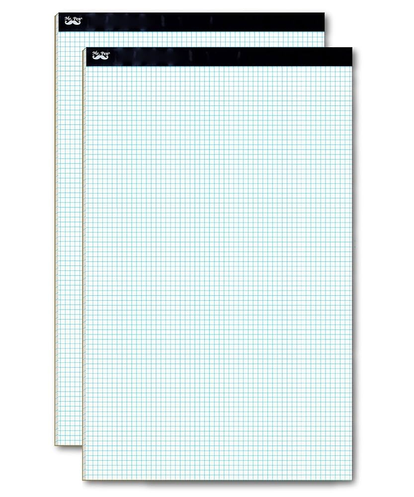 Amazon Mr Pen Graph Paper 2 Pack Of 22 Sheets 17 x11 5x5 5 Squares Per Inch Graphing Paper Office Products