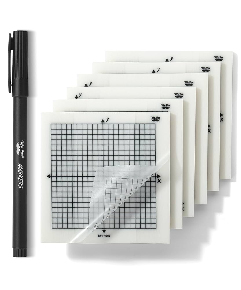 Amazon Mr Pen Transparent Mini Graph Notes 300 Sheets 3x3 Inch Grid Sticky Notes Office Products