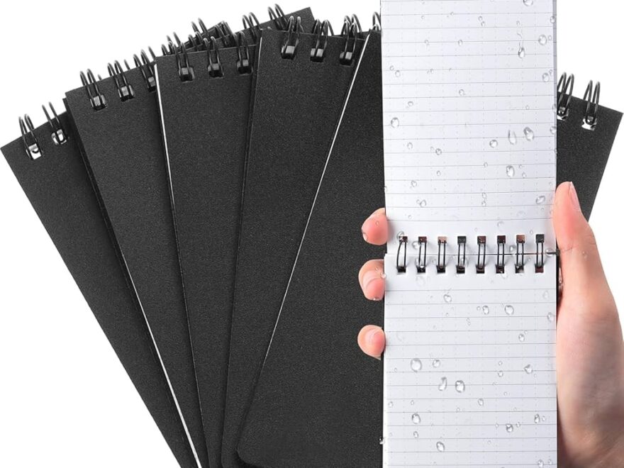 Amazon Qilery 12 Pcs Waterproof Notebook Graph Paper 3 X 5 All Weather Pocket Notepads Police Notepad Spiral Notebook Steno Pads Memo Grid Lines Pads Journal For Office Black Office Products