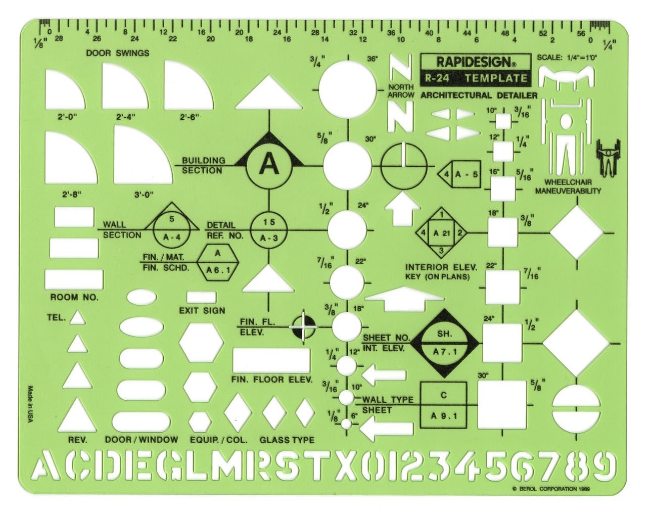 Amazon Rapidesign Architectural Detailer Template 1 Each R24 Artists Drawing Aids Arts Crafts Sewing