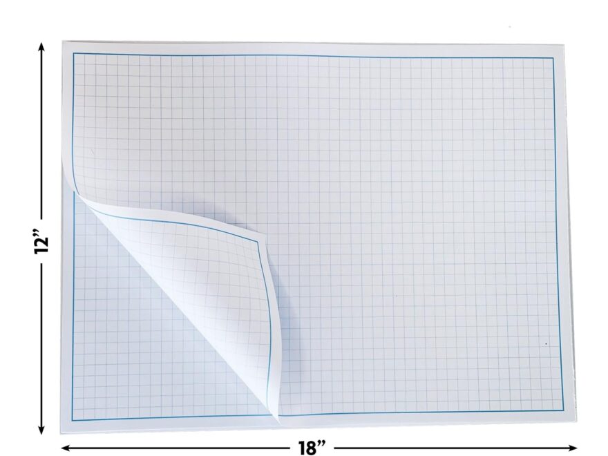 Amazon Reskid Blueprint And Graph Paper Pad 50 Sheets Per Pad 70lb Text For Drawing Designing And More Perfect Tool For Young Artists Budding Designers And Classroom Use 1 12x18 Office Products