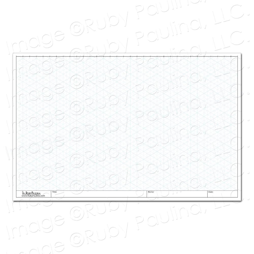 Amazon Ruby Paulina 11x17 Isometric Grid Paper 100 Loose Leaf Tabloid Size Sheets Fade Out Blue Ink 30 60 90 Degree Angles Ideal For CAD Drafting 3D Sketching Engineering And Art Office Products