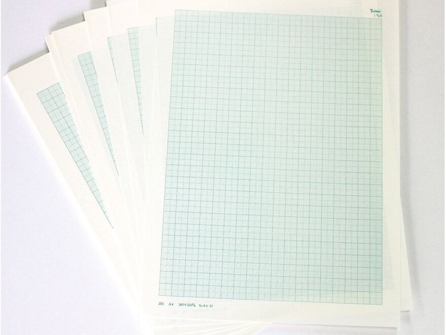 Amazon Sakae shi gyo Tochiman Graph Paper 1 Mm Grid A4 50 Sheets Green Paper 81 4 G A4 12 Office Products