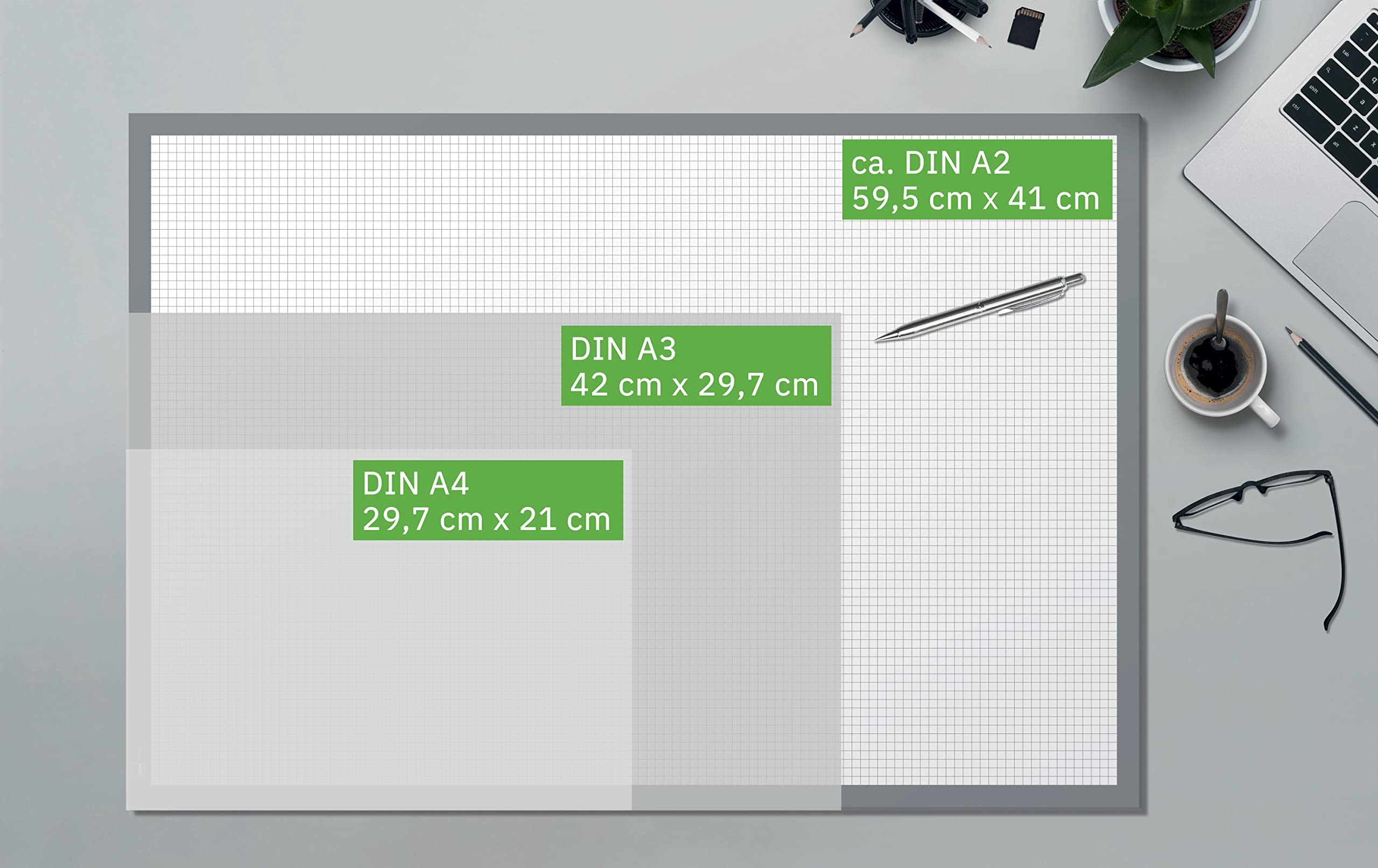 Amazon SIGEL HO270 Tear Off Paper Desk Pad Graph Paper Pad Pack Of 5 Approx A2 Extra Large Orange 30 Sheets Writing Pad Made From Sustainable Paper Office Products