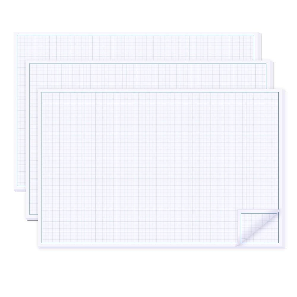 Amazon Suituts 3 Pads 11X17 Inches Graph Paper Large Grid Paper Two Side Drafting Paper Architect Graph Paper Blueprint Paper 4 Squares Per Inch 50 Sheets Each Pad Office Products
