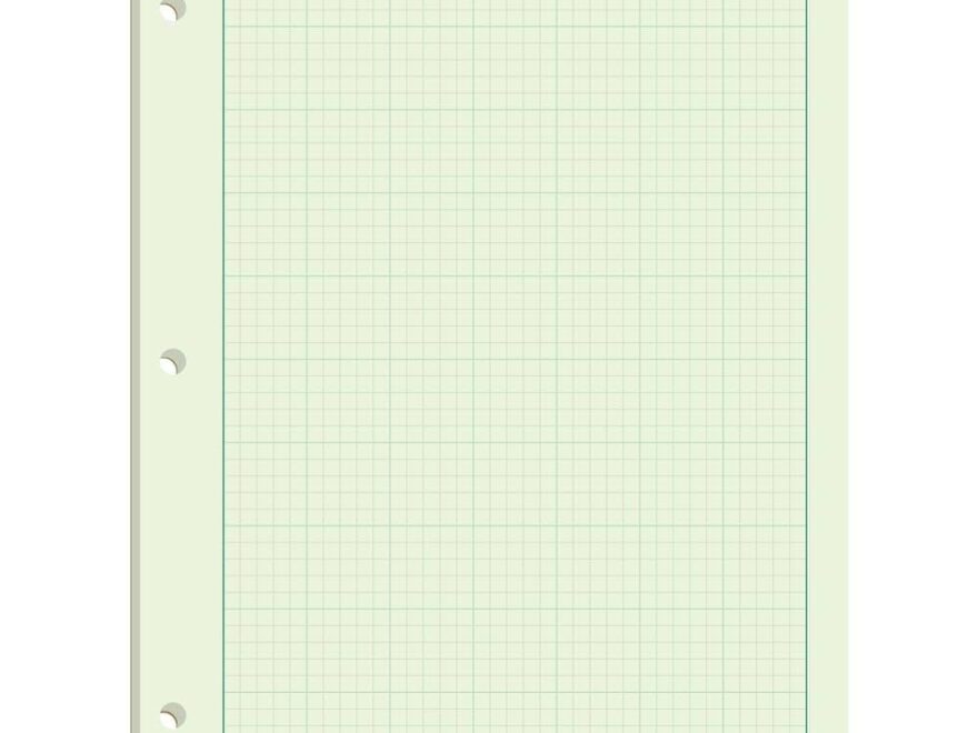 Amazon TOPS Engineering Computation Pad 8 1 2 X 11 Glue Top 5 X 5 Graph Rule On Back Green Tint Paper 3 Hole Punched 100 Sheets 35500 Graph Paper Pads Office Products